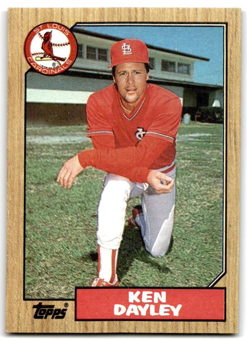 1987 Topps Baseball Card Ken Dayley St. Louis Cardinals #59