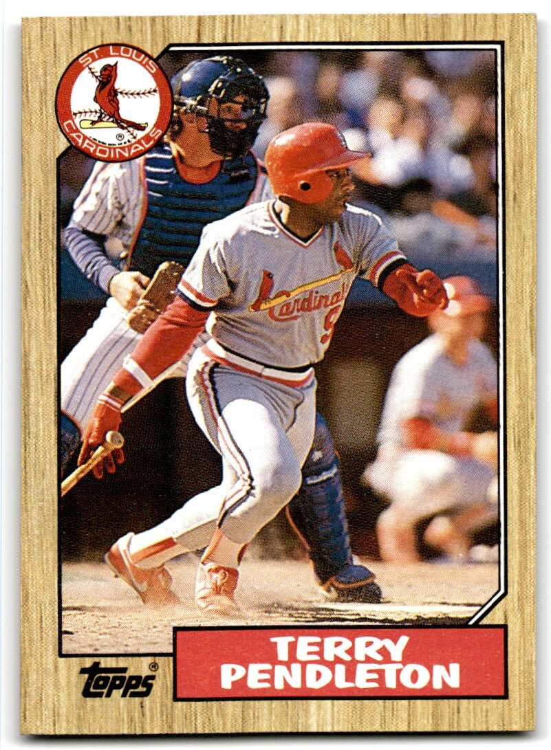 1987 Topps Baseball Card Terry Pendleton St. Louis Cardinals #8