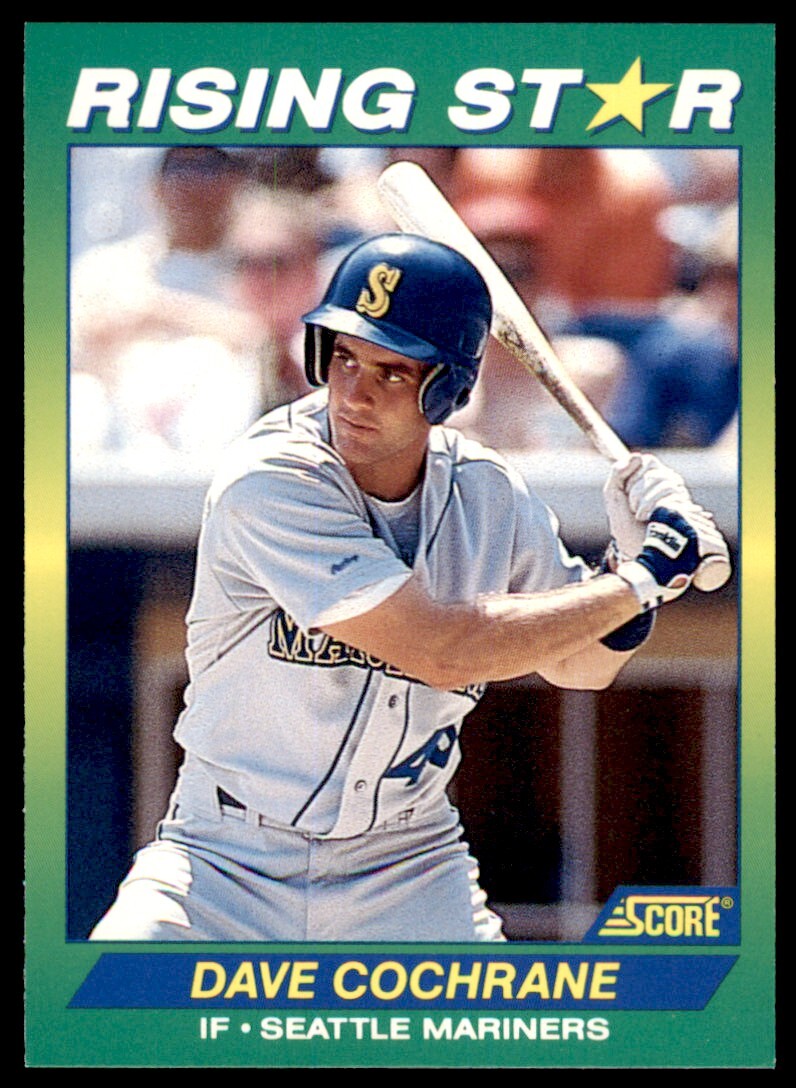 1992 Score 100 Rising Stars Dave Cochrane . Seattle Mariners #70