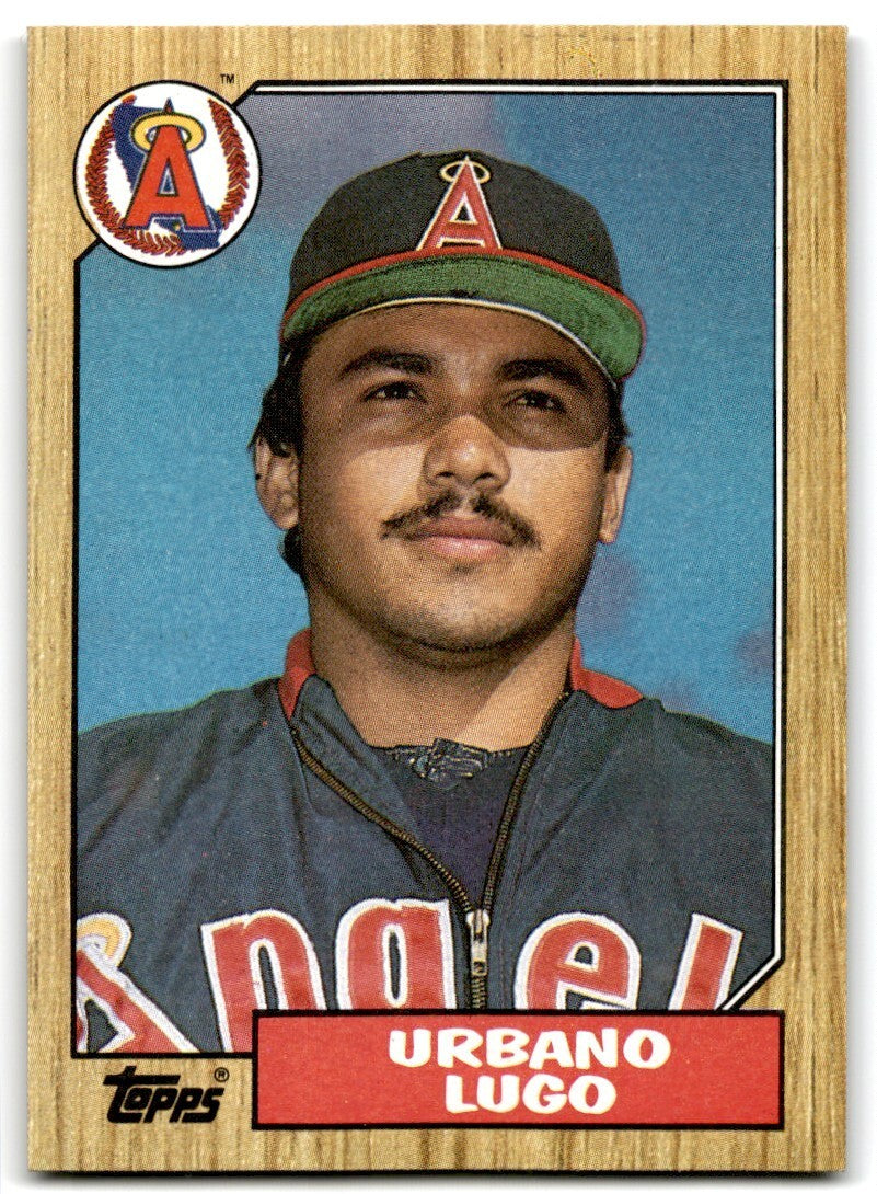 1987 Topps Baseball Card Urbano Lugo California Angels #92