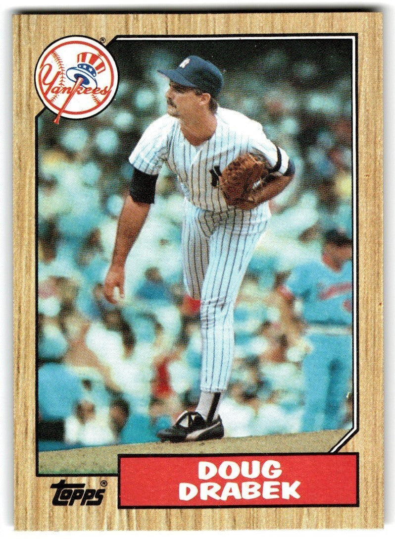 1987 Topps Baseball Cards Doug Drabek Rookie New York Yankees #283