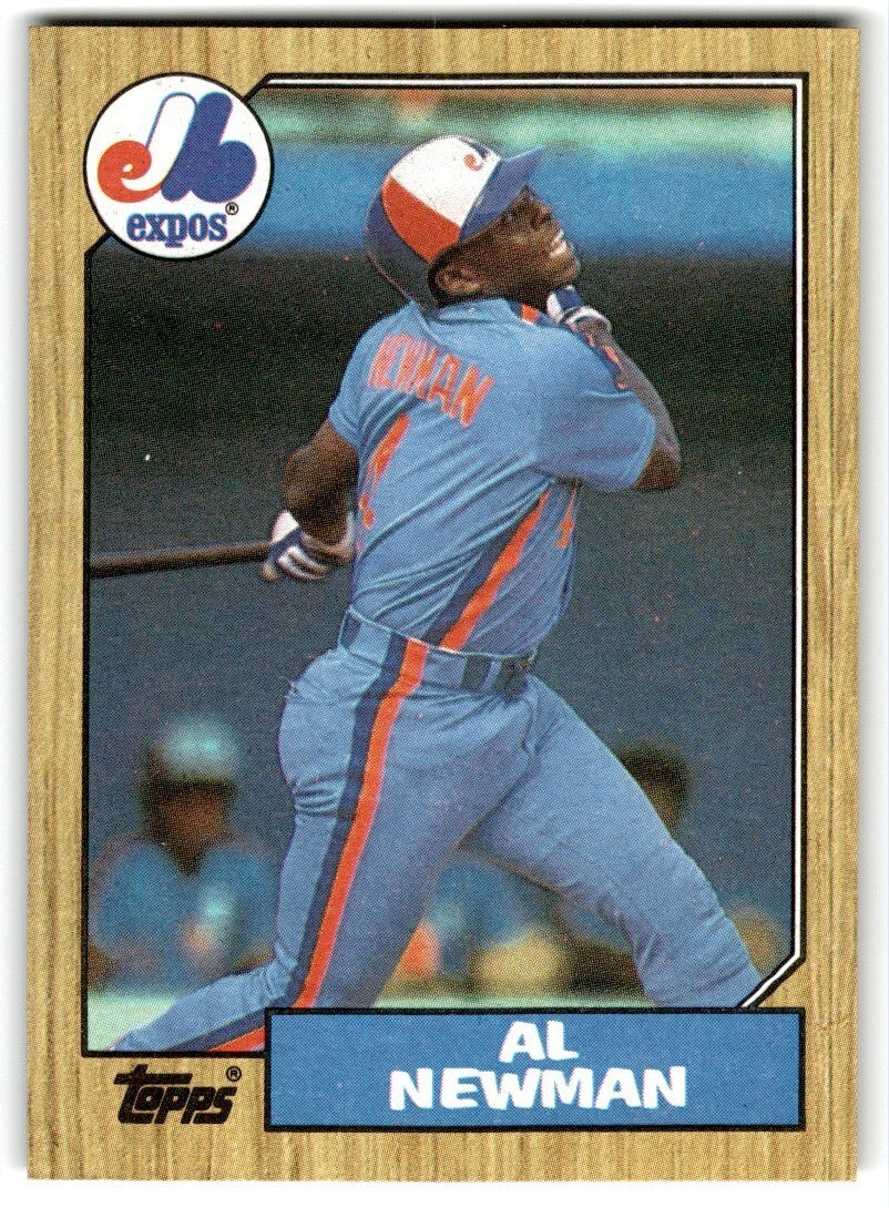 1987 Topps Baseball Cards Al Newman Rookie Montreal Expos #323