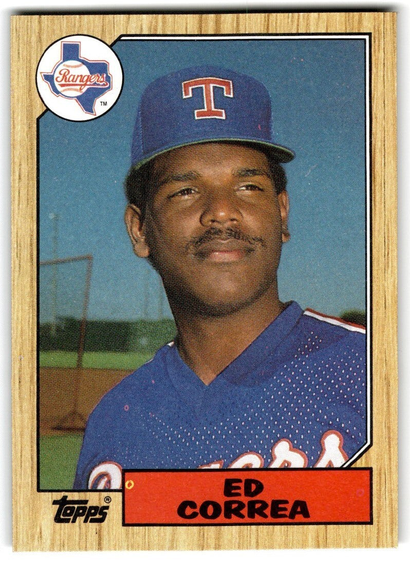 1987 Topps Baseball Cards Ed Correa Rookie Texas Rangers #334