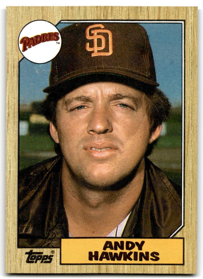 1987 Topps Baseball Cards Andy Hawkins San Diego Padres #183