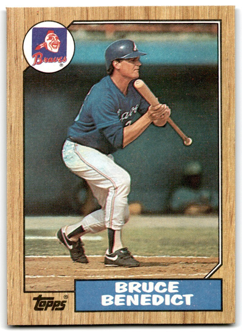1987 Topps Baseball Cards Bruce Benedict Atlanta Braves #186