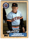 1987 Topps Baseball Cards Sparky Anderson Detroit Tigers #218