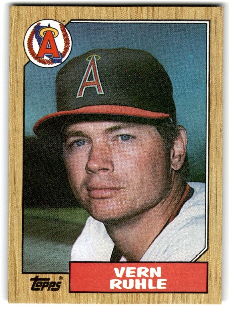 1987 Topps Baseball Cards Vern Ruhle California Angels #221