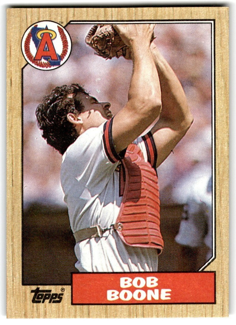 1987 Topps Baseball Cards Bob Boone California Angels #166