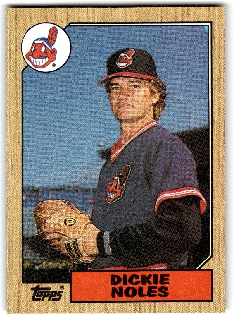 1987 Topps Baseball Cards Dickie Noles Cleveland Indians #244