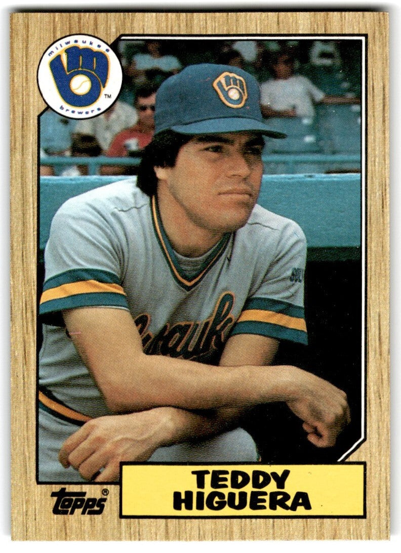 1987 Topps Baseball Cards Teddy Higuera Milwaukee Brewers #250