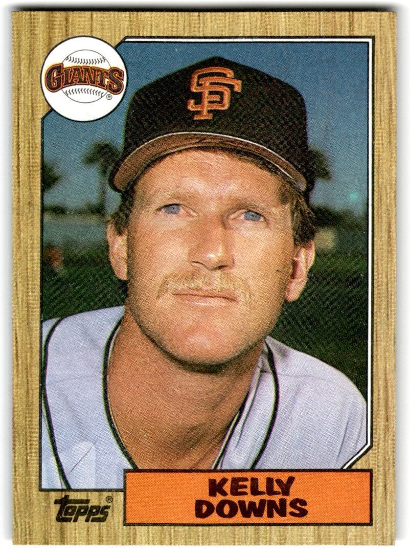 1987 Topps Baseball Cards Kelly Downs Rookie San Francisco Giants #438