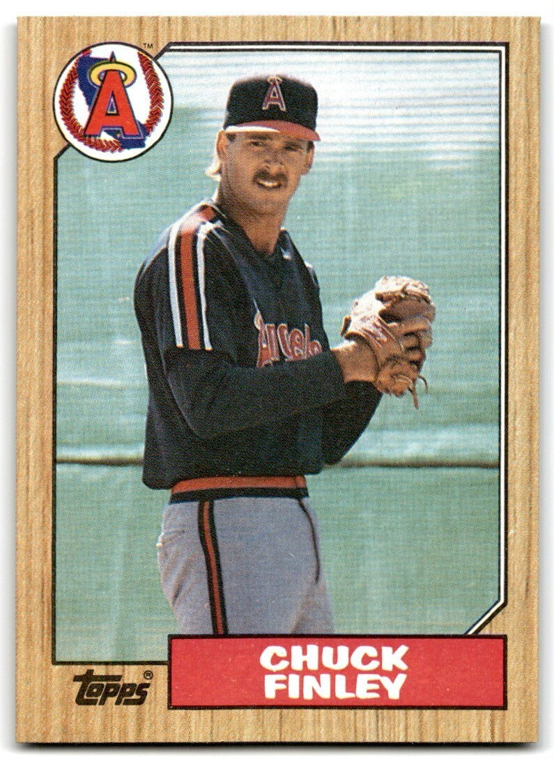 1987 Topps Baseball Cards Chuck Finley Rookie California Angels #446