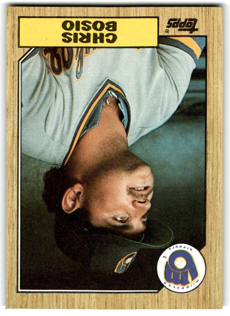 1987 Topps Baseball Cards Chris Bosio Rookie Milwaukee Brewers #448