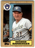 1987 Topps Baseball Cards George Bamberger Milwaukee Brewers #468
