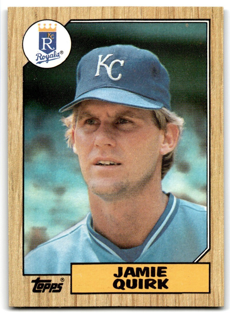 1987 Topps Baseball Cards Jamie Quirk Kansas City Royals #354