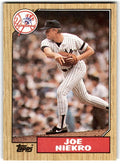 1987 Topps Baseball Cards Joe Niekro New York Yankees #344