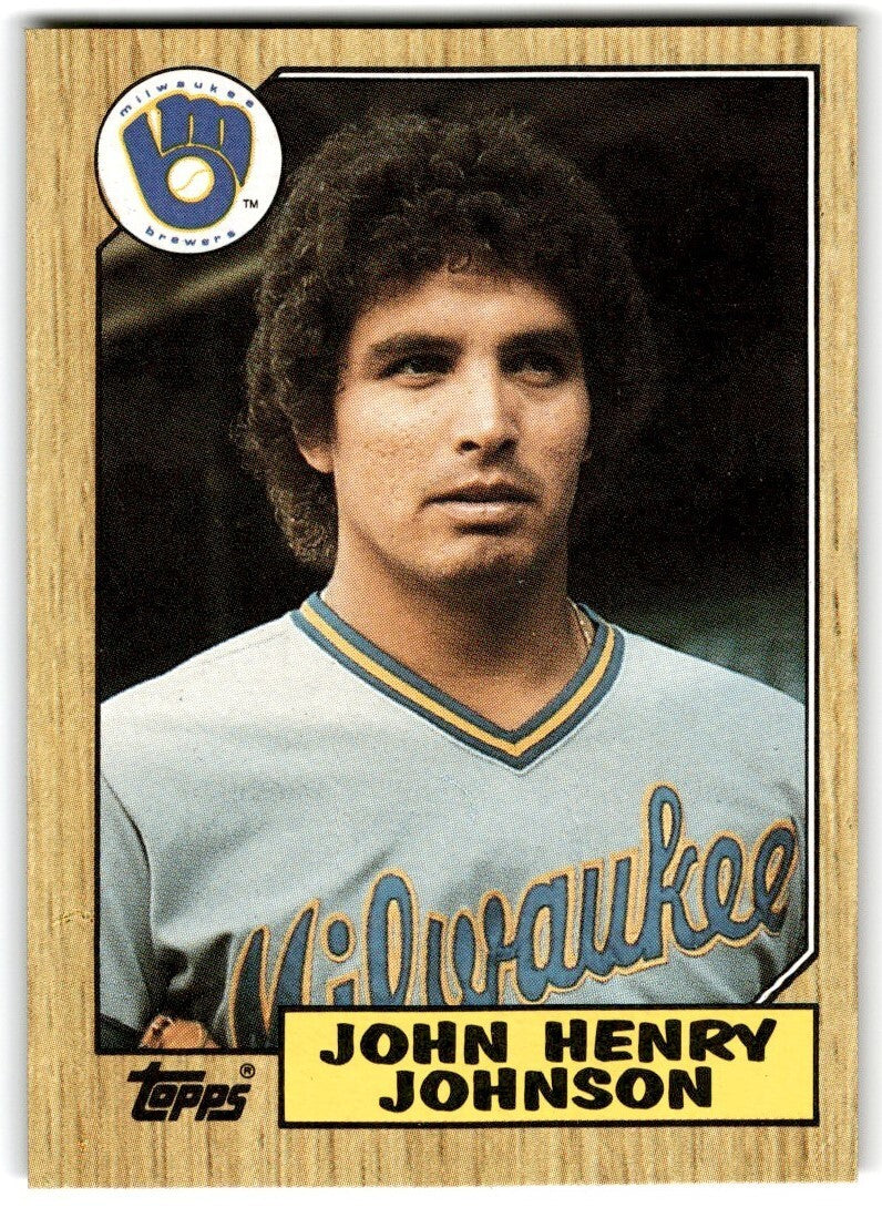 1987 Topps Baseball Cards John Henry Johnson Milwaukee Brewers #377