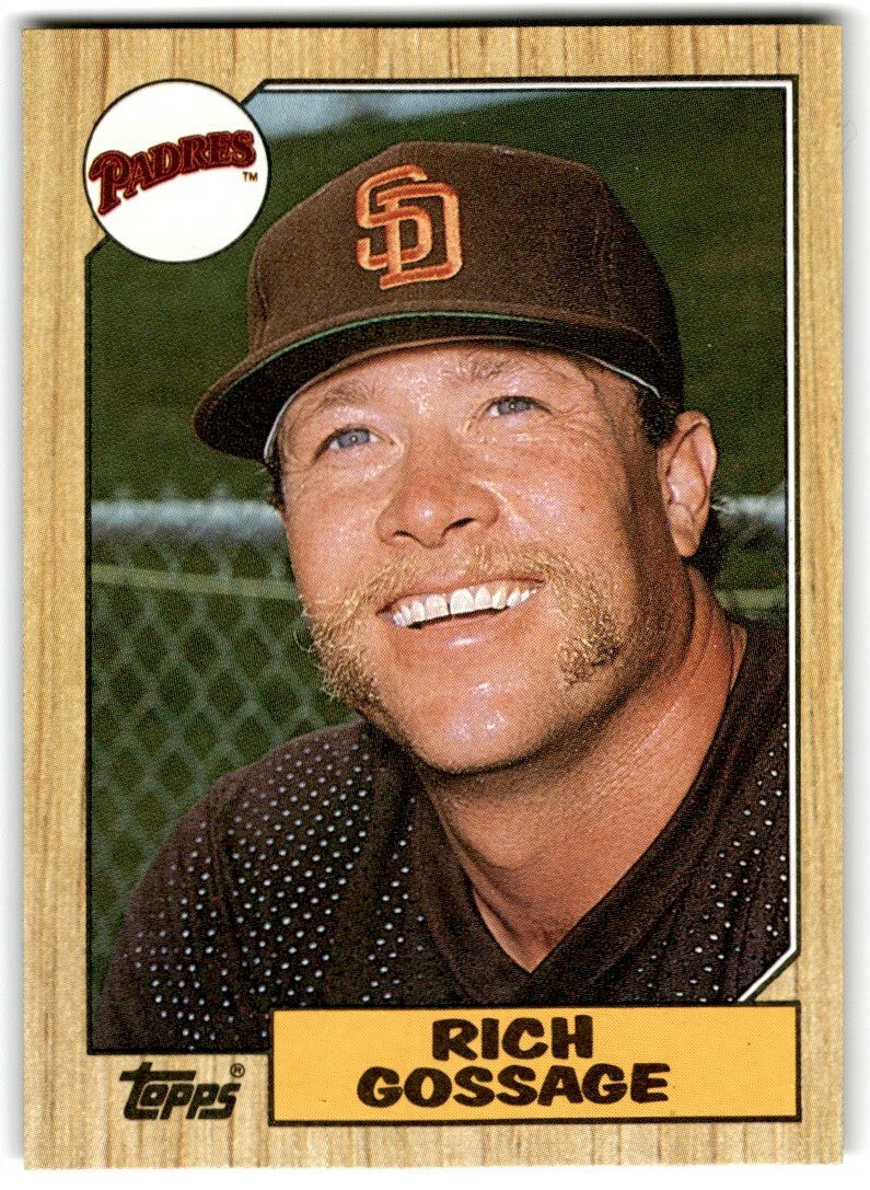 1987 Topps Baseball Cards Rich Gossage San Diego Padres #380