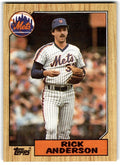 1987 Topps Baseball Cards Rick Anderson Rookie New York Mets #594