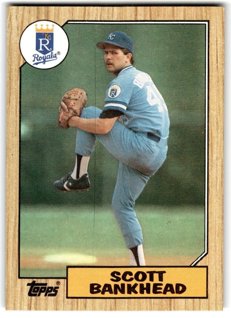 1987 Topps Baseball Cards Scott Bankhead Kansas City Royals #508