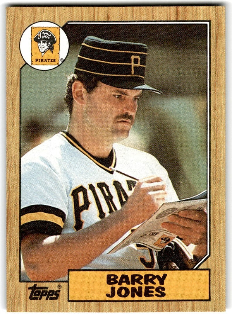 1987 Topps Baseball Cards Barry Jones Rookie Pittsburgh Pirates #494