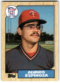 1987 Topps Baseball Cards Alvaro Espinoza Rookie Minnesota Twins #529