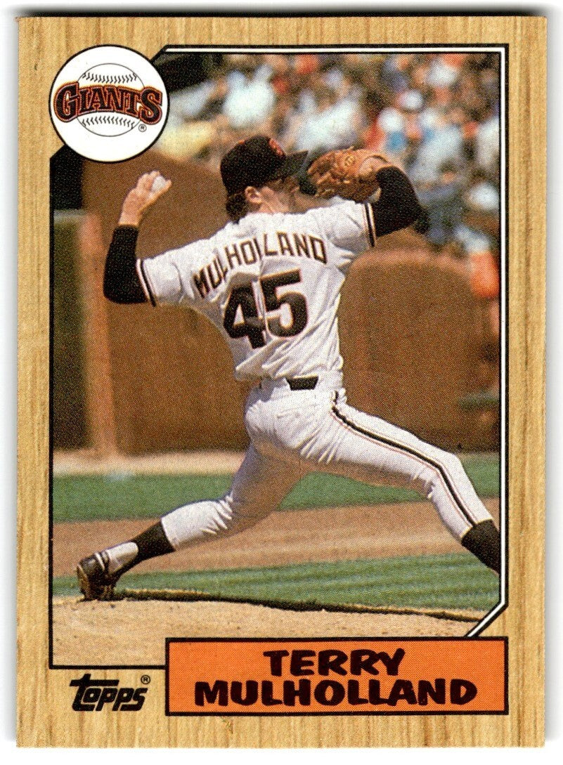 1987 Topps Baseball Cards Terry Mulholland Rookie San Francisco Giants #536
