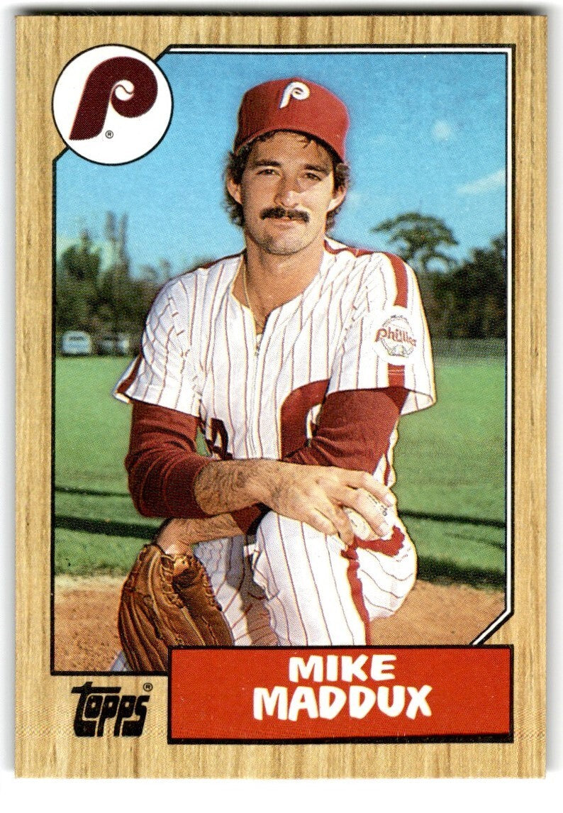 1987 Topps Baseball Cards Mike Maddux Rookie Philadelphia Phillies #553