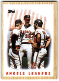 1987 Topps Baseball Cards Angels Leaders - Mike Witt/Bob Boone/Marcel Lachemann