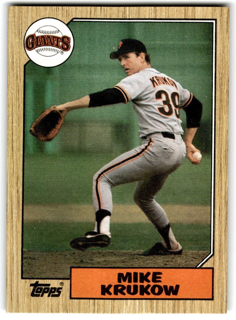 1987 Topps Baseball Cards Mike Krukow San Francisco Giants #580