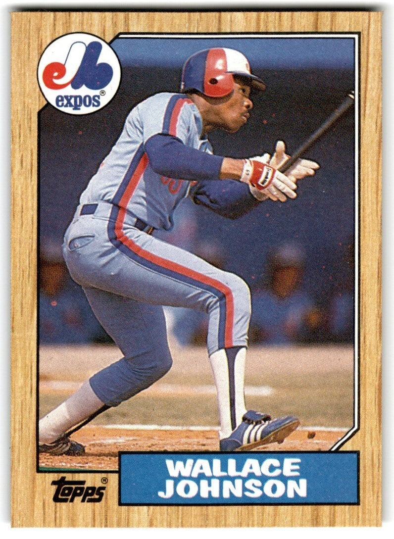 1987 Topps Baseball Cards Wallace Johnson Montreal Expos #588