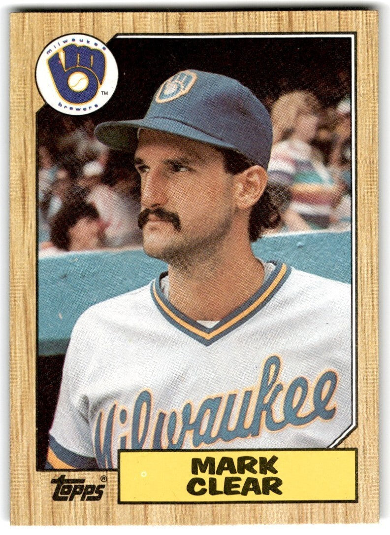 1987 Topps Baseball Cards Mark Clear Milwaukee Brewers #640