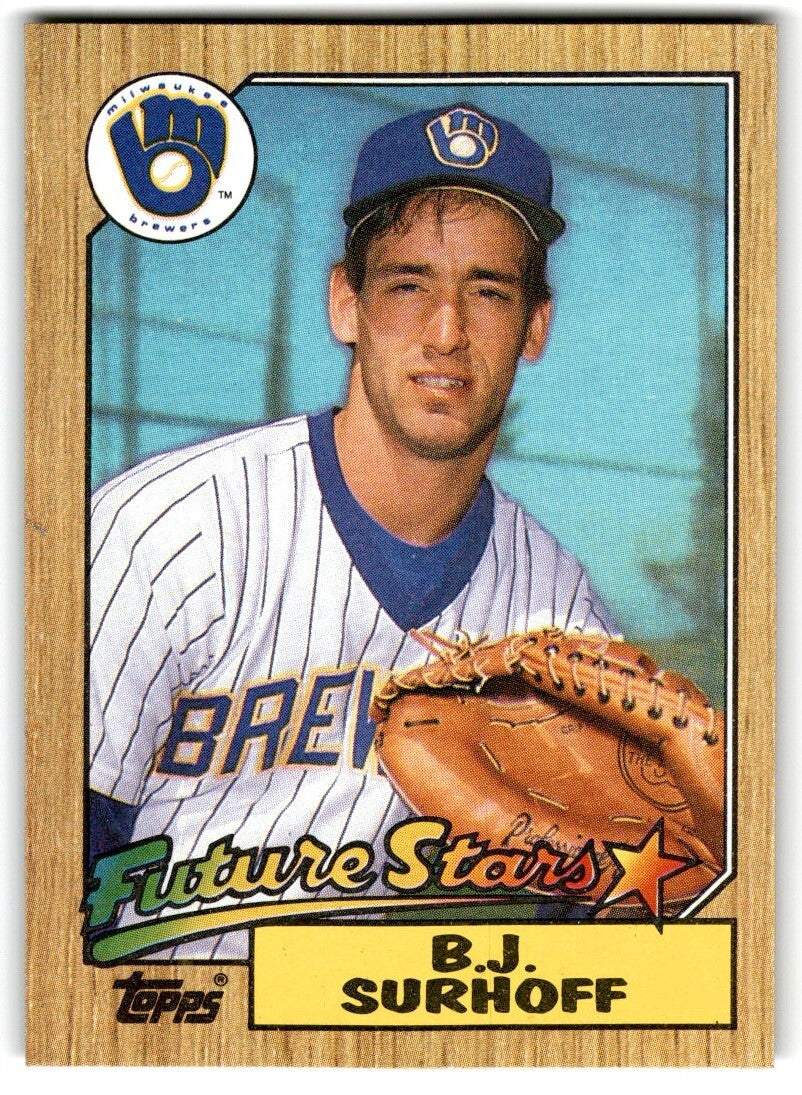 1987 Topps Baseball Cards B.J. Surhoff Rookie Milwaukee Brewers #216