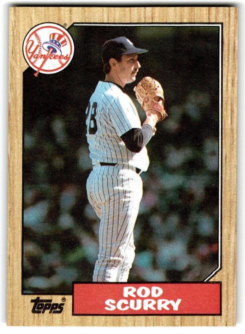 1987 Topps Baseball Cards Rod Scurry New York Yankees #665