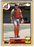 1987 Topps Baseball Cards Andy Allanson Rookie Cleveland Indians #436