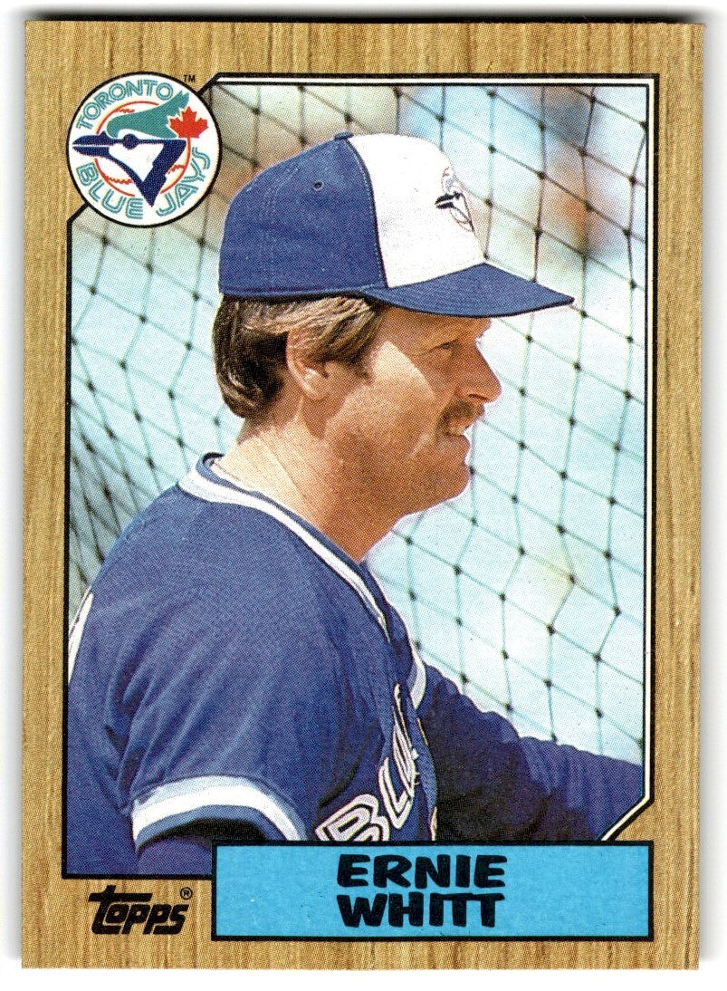1987 Topps Baseball Cards Ernie Whitt Toronto Blue Jays #698