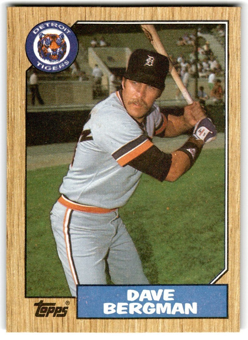 1987 Topps Baseball Cards Dave Bergman Detroit Tigers #700