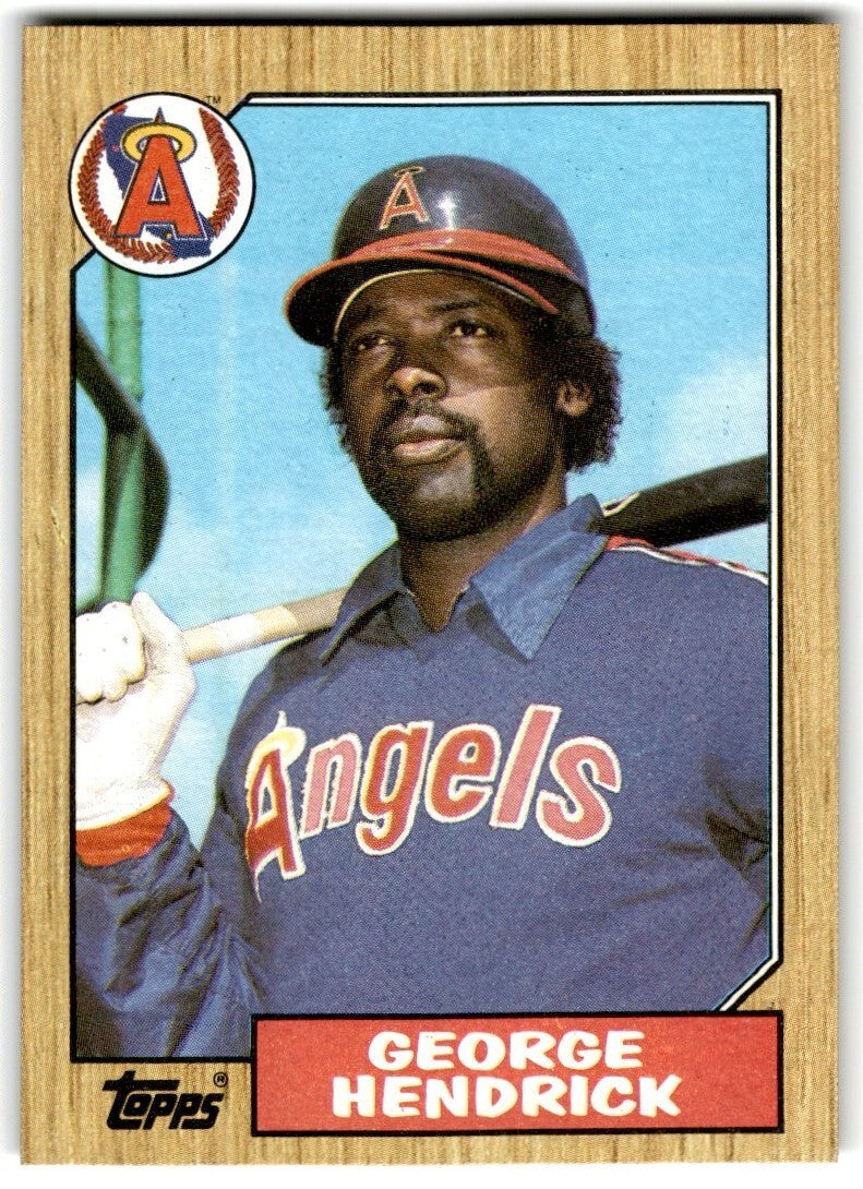 1987 Topps Baseball Cards George Hendrick California Angels #725
