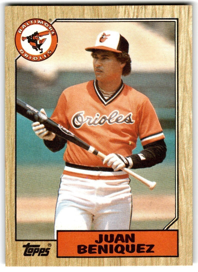 1987 Topps Baseball Cards Juan Beniquez Baltimore Orioles #688