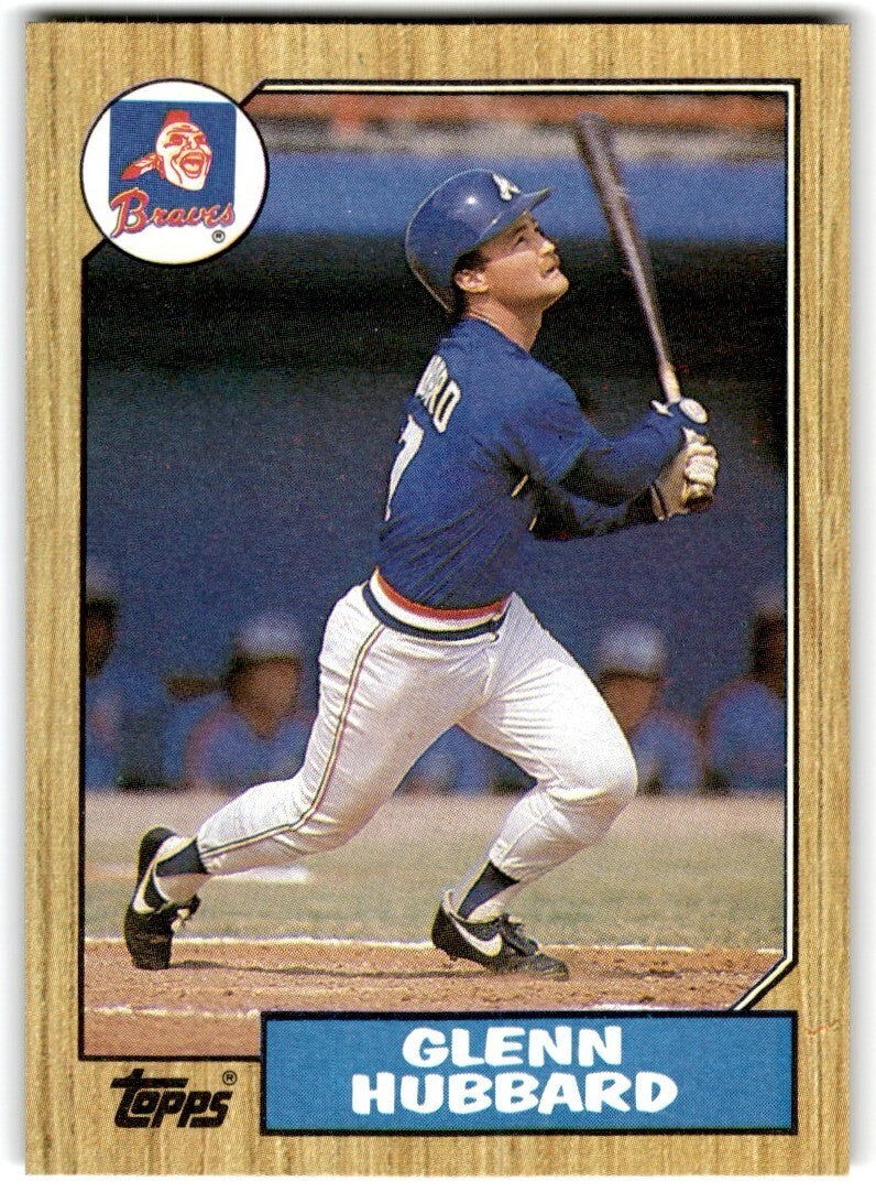 1987 Topps Baseball Cards Glenn Hubbard Atlanta Braves #745