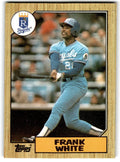 1987 Topps Baseball Cards Frank White Kansas City Royals #692