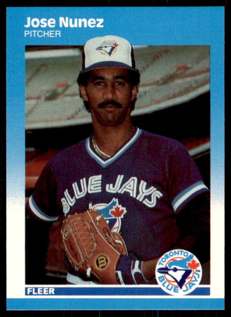 1987 Fleer Update Glossy. Jose Nunez . Toronto Blue Jays #U-93