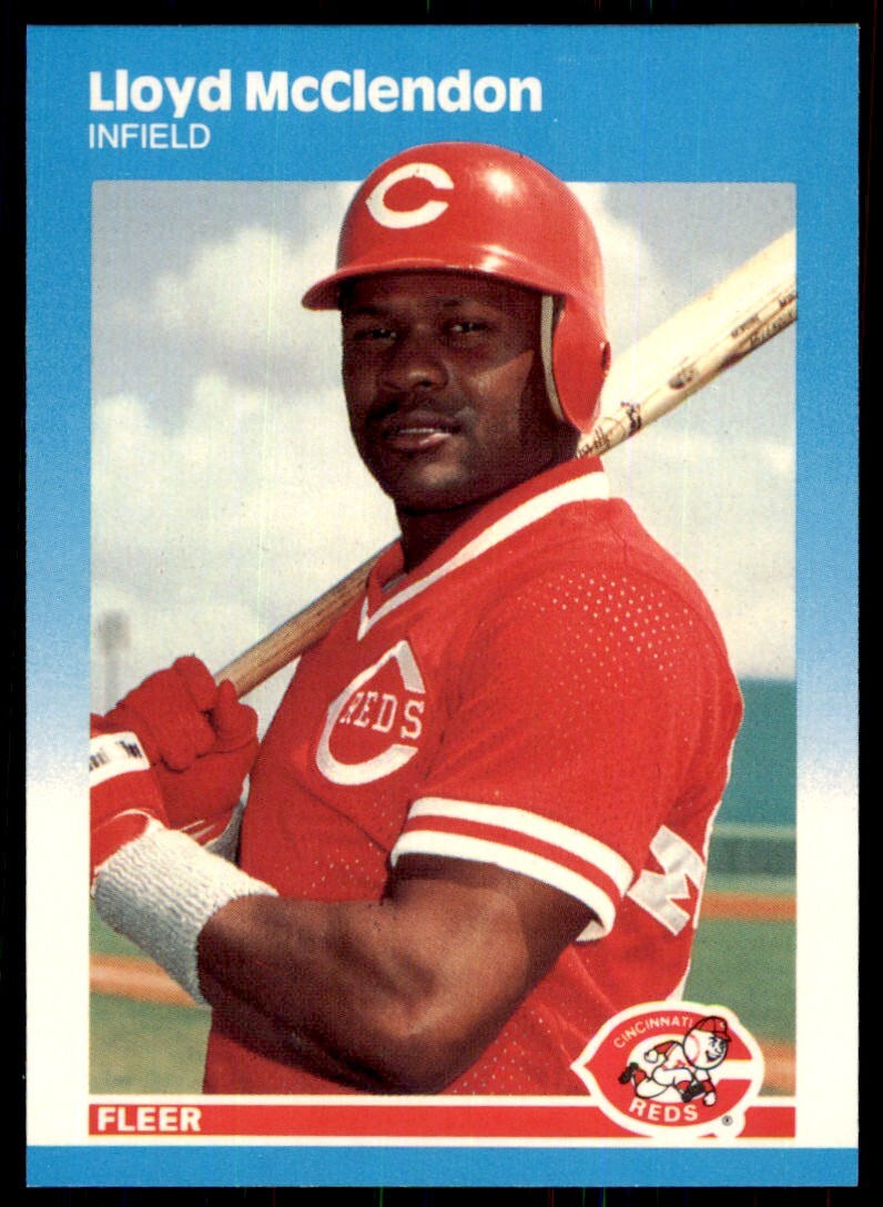 1987 Fleer Update Glossy. Lloyd McClendon . Cincinnati Reds #U-74