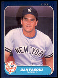 1986 Fleer. Dan Pasqua . New York Yankees #114