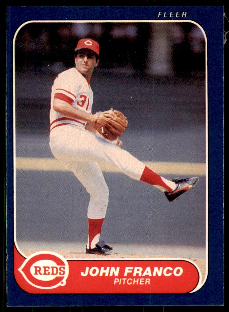 1986 Fleer. John Franco . Cincinnati Reds #178