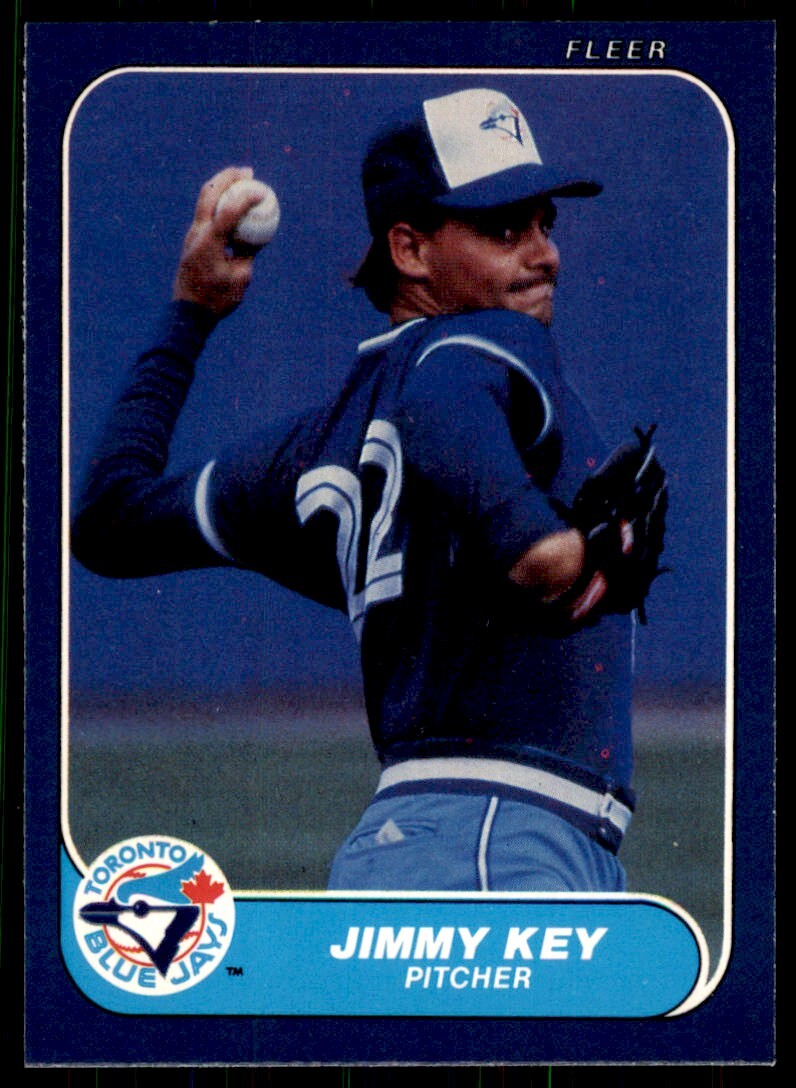1986 Fleer baseball Jimmy Key . Toronto Blue Jays #63