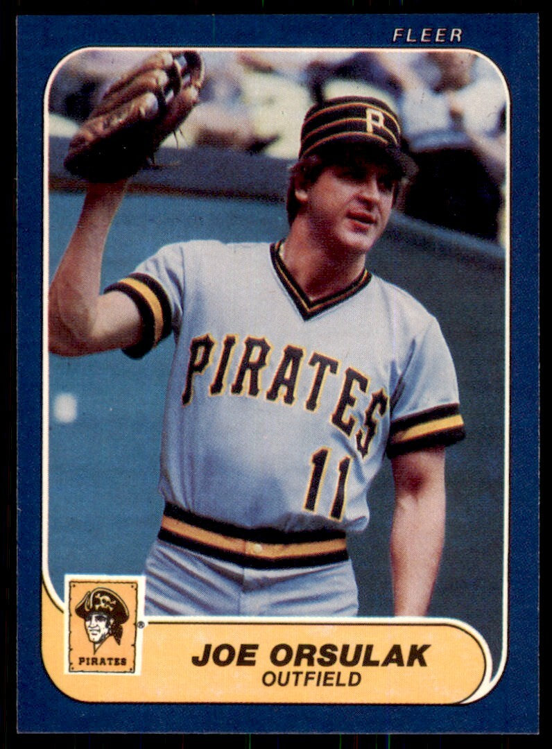 1986 Fleer Joe Orsulak. . Pittsburgh Pirates #615