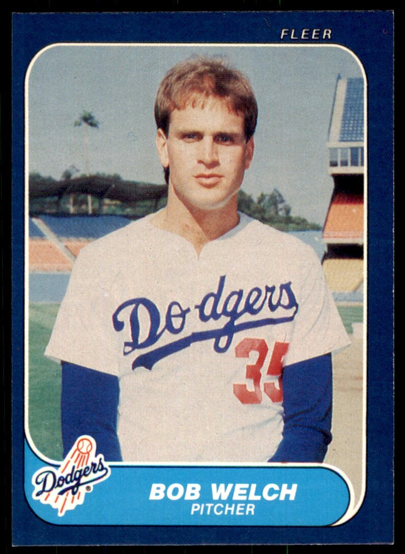 1986 Fleer.. Bob Welch . Los Angeles Dodgers #146