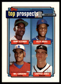 1992 Topps Manny Alexander/Alex Arias/Wil Cordero/Chipper Jones Baseball Cards