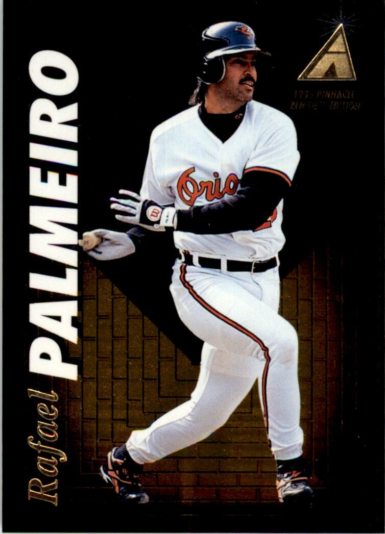 1995 Pinnacle Zenith Rafael Palmeiro . Baltimore Orioles #82